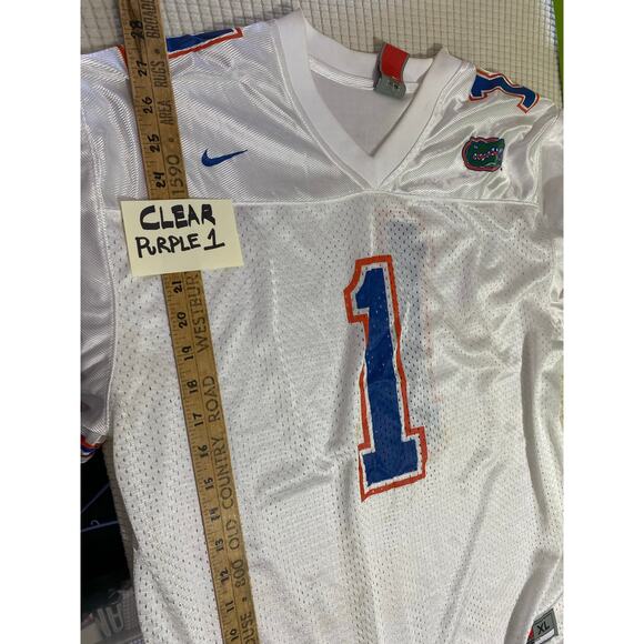 Nike Florida Gators Jersey White  #1 measurements 21x28 - Picture 7 of 10